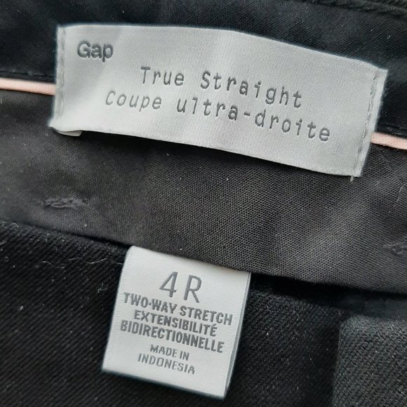 GAP True Straight Trousers - Black - Size 4R - Picture 4 of 5